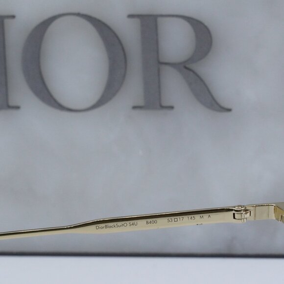 Final Price! Dior DIORBLACKSUITO S4U B400 Shiny Black/Gold Eyeglasses 53mm - Picture 6 of 10